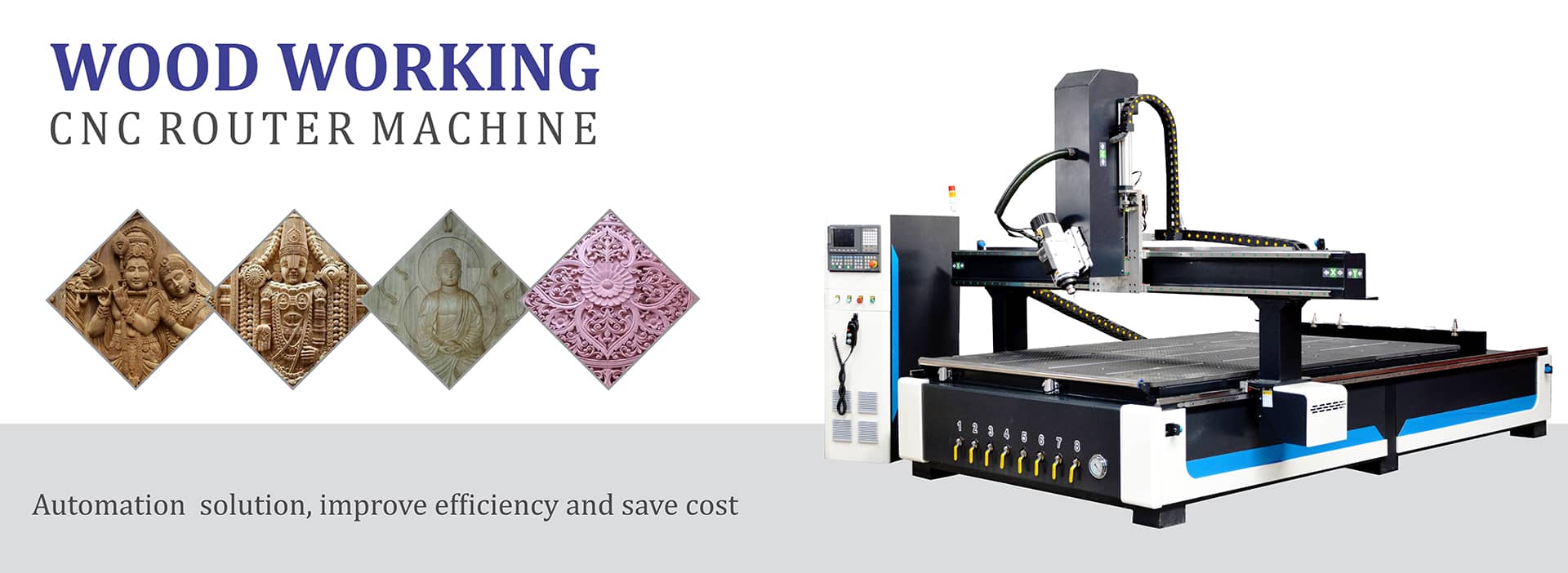 CNC router machine on the Success Technologies factory floor in Ahmedabad